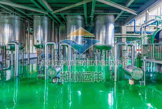 ISO9001 ماشین تصفیه روغن خوردنی 1000T / D با سیستم کنترل PLC
