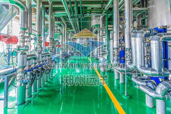 ISO9001 کارخانه تصفیه فیزیکی 1000T/D برای پردازش روغن دانه های پنبه
